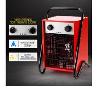 3300W Max Electric Industrial Fan Heater Air Blower