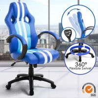 PU Leather Racing Office Computer Chair Tilt Adjustable Home Gaming Chair
