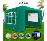 3x3m Green Walled Waterproof Outdoor Gazebo