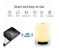 Touch Control LED Alarm Clock Night Lights with Bluetooth 4.0 Speaker