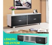 2 Drawer Adjustable TV Stand Entertainment Unit