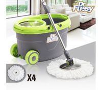 360 Degree Spin Mop & Bucket with Wheels with four Free Mop Heads