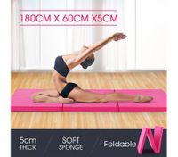 Tri-Fold Exercise Floor Mat-Pink