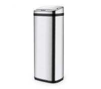 50L Silver Chrome Sensor Powered  Waste Bin