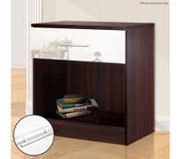 Single Drawer Bedside Table Cubby Night Stand