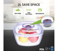 Maxkon SAN Material Vacuum Sealer Containers - Foodsaver 2L