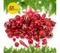 88PCS Christmas Décor Ornament Set