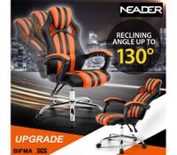 NEADER Reclining Office Computer  Chair - Black and Orange