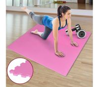Expandable Anti Slip Exercise Floor workout Mat -  Pink