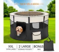 Pet Dog Playpen Puppy Cat Soft Pen Crate Kennel Enclosure Cage Portable Outdoors Indoors XL