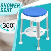 Shower Stool with Rotating Safety Seat