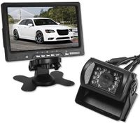 Wireless Rainproof Car Rear View Kit 7" TFT LCD Monitor +18LED Reversing Camera 120Â° Lens Angel