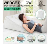 Luxdream Memory Foam and Gel Wedge Pillow