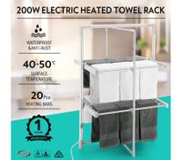 200W 2-Tier Heated Electric Clothes Towel Drying Rack Foldable