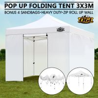 OGL 3x3M Pop Up Outdoor Folding Marquee Gazebo Party Tent White
