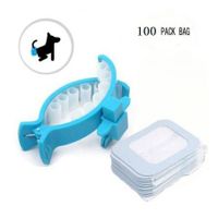 1 Clip + 100 PCS bags Hands Free Dogs Clip Dog Waste Bags Dog Pooper Dispenser