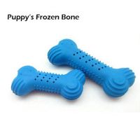 Puppy Natural Rubber Tooth Cleaner Chew Toy Summer Cool Bone