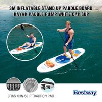 Bestway Inflatable Surfboard Hydro Force White Cap SUP