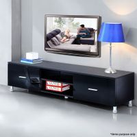 High Gloss 2 Drawer TV Stand-Black