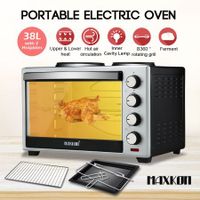 Maxkon 38L Portable Oven Electric Convection Toaster with Rotisserie & Hotplates 
