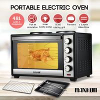 Maxkon 48L Portable Oven Electric Convection Toaster 2 Layers with Hotplates 