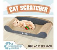 Cat Scratching Post Corrugated Cardboard Scratcher Scratchboard - Sofa Shape