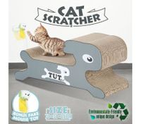 Cat Scratching Post Corrugated Cardboard Scratcher Scratchboard with Fake Mouse - Rabbit Shape