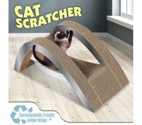 Cat Scratching Post Corrugated Cardboard Scratcher Scratchboard - Hammock Shape