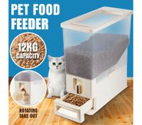 Automatic Dog Cat Rabbit Pet Feeder Food Storage Dispenser Dog Bowl