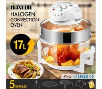 Maxkon 17L Halogen Oven Turbo Convection Cooker Electric Air Fryer White