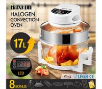Maxkon 17L Halogen Oven Cooker Electric Air Fryer 3Hr-Timer & LED Screen White