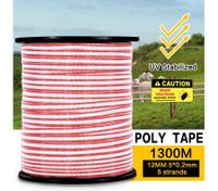 1300M Roll Polytape Wire Electric Stainless Steel UV Stabilized Fence Poly Tape for Livestock