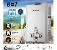 MAXKON 520L/Hr Portable Outdoor Gas LPG Instant Shower Water Heater - Silver