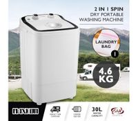 Maxkon 4.6KG Washing Machine Cleaner Mini Top Load Washer Dryer - Black/White