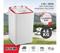 Maxkon 4.6KG Washing Machine Cleaner Mini Top Load Washer Dryer - Red/White