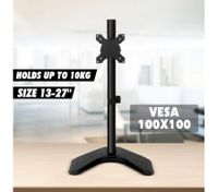 13"-27" Monitor Stand Vesa Bracket 30° Tilting & 180° Swivel Height-Adjustable Desk Mount