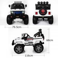 Electric Ride on Toy Jeep Remote Control Off Road Kids Built-in Songs - White
