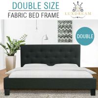 LUXDREAM  Charcoal Linen Bed Frame-Double 

