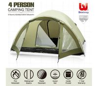 Bestway 2-Tier Camping Hiking Outdoor 4 Person Waterproof Tent w/Carry Bag