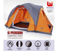 Bestway 6 Person Family Hiking Camping 3-Tier Outdoor Dome Tent w/Carry Bag