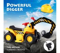 Kids Off Road Ride on Digger Electric Excavator Bulldozer Loader w/Safety Helmet