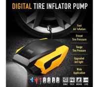 Digital Tyre Inflator 12V Portable Air Compressor Car Tire Pump w/LED Light