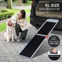 Petscene 184CM Dog Car Ramp Folding Portable Pet Doggy Steps Ladder for Truck Van SUV