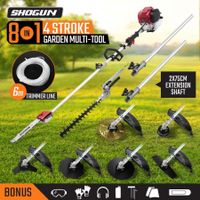 8 in 1 Garden Multi Tool Pole Chainsaw Grass Trimmer Hedger Brush Cutter Whipper Snipper