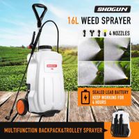 NEW 16L WEED SPRAYER BACKPACK/TROLLEY 12V ELECTRIC GARDEN FARM WATERING