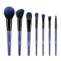 Bonfille Essential Makeup Brushes 7 Pieces Set Foundation Blending Blush Concealer Eye Shadow Lip Face Contour Brush Kit,Blue