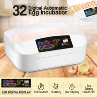 32 Egg Incubator Fully Automatic Turning Chicken Duck Poultry Egg Turner Hatcher