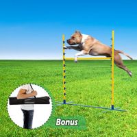 Pet Dog Agility Training Hurdle Bar Exercise Equipment Interactive Puppy Toys Practice Jump Set