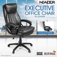 Executive Office Chair High Back Premium PU Leather Computer Race Desk Seat 