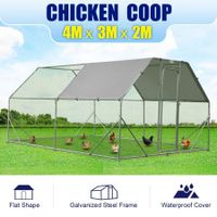 Chicken Run Coop Rabbit Hutch Guinea Pig Cage Cat Duck Hen Chook Enclosure - 4mx3m